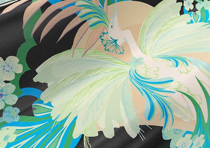 Faded Glamour, Absinthe Black - Roman Blind - Image 4